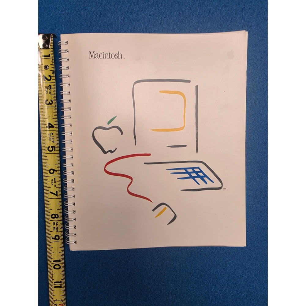 Apple Macintosh Manual 1984 Vintage Computer Guide Cream Good Picasso Art